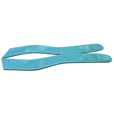 Padded patterned shoulder straps for backpacks bags made of durable rubber foam no fabric laminated