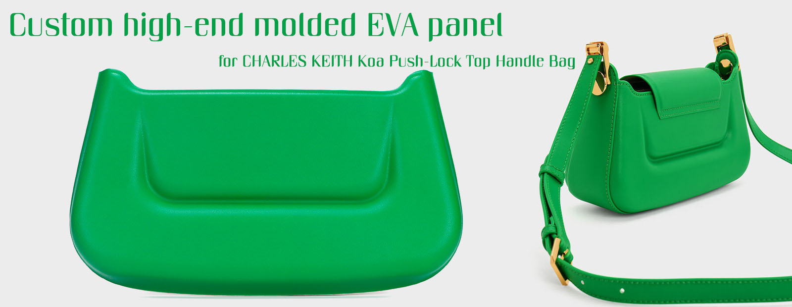 compressed molding leather parts for women's handbags