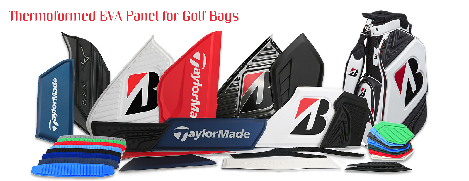 Custom high end molded eva foam panel for golf bags